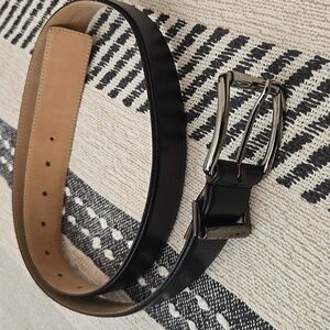 Black Leather Belt Emporio Armani Size 48